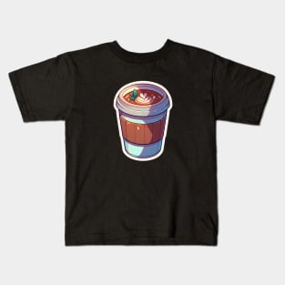 Coffee Cafe Retro Roast Vintage Art Kids T-Shirt